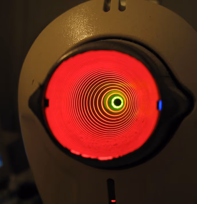 Topógrafo de Córnea, máquina utilizada para captar o exame de Topografia de Córnea (Videoceratoscopia).